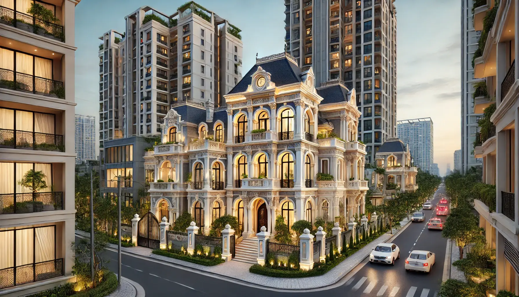 European-style villa in the heart of the city