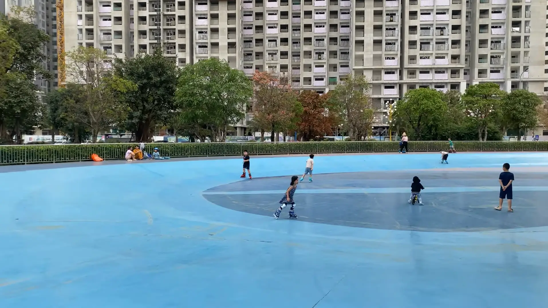 Children's playground near the lake