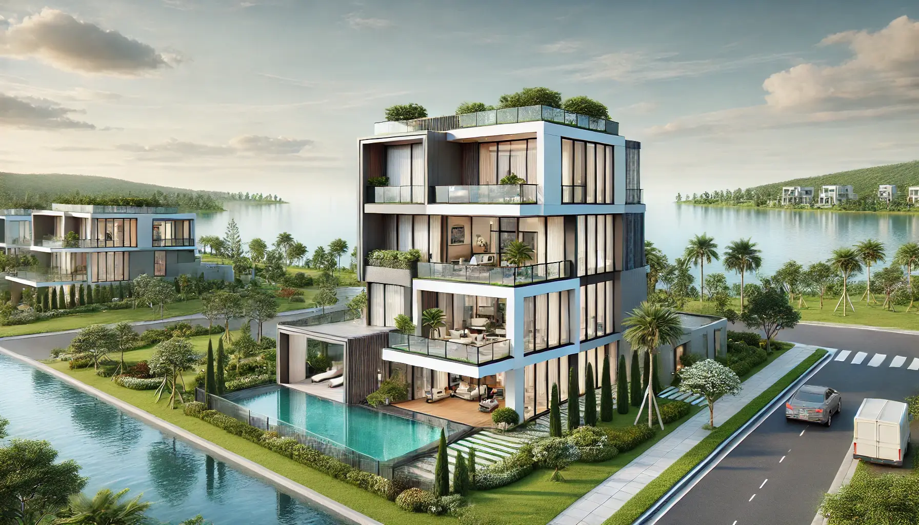 Super luxurious detached villa by a natural lake