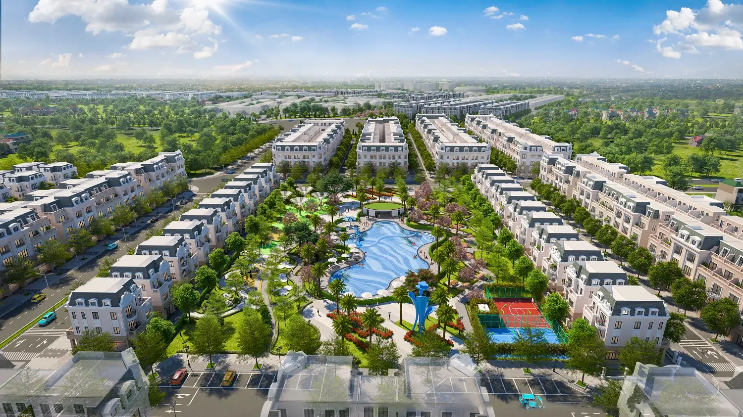 biệt thự song lập view công viên tại dự án vinhomes ocean park của chủ đầu tư Vinhomes