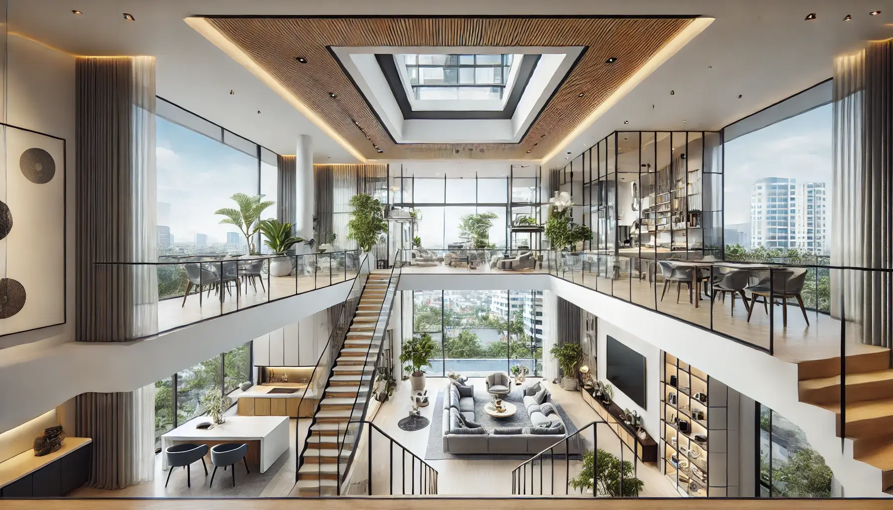 căn hộ penthouse thông tầng