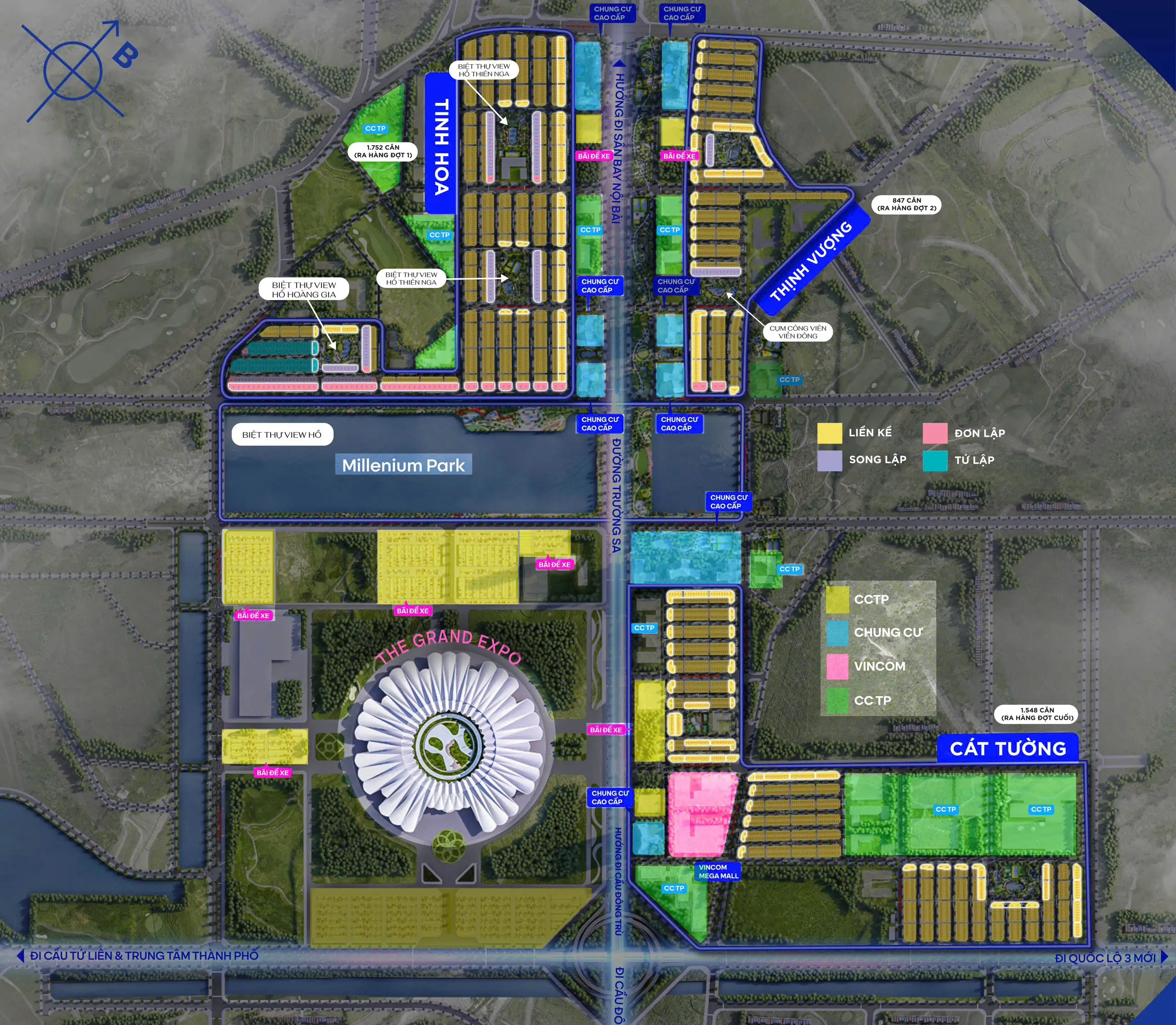 Master plan of Vinhomes Global Gate project scale